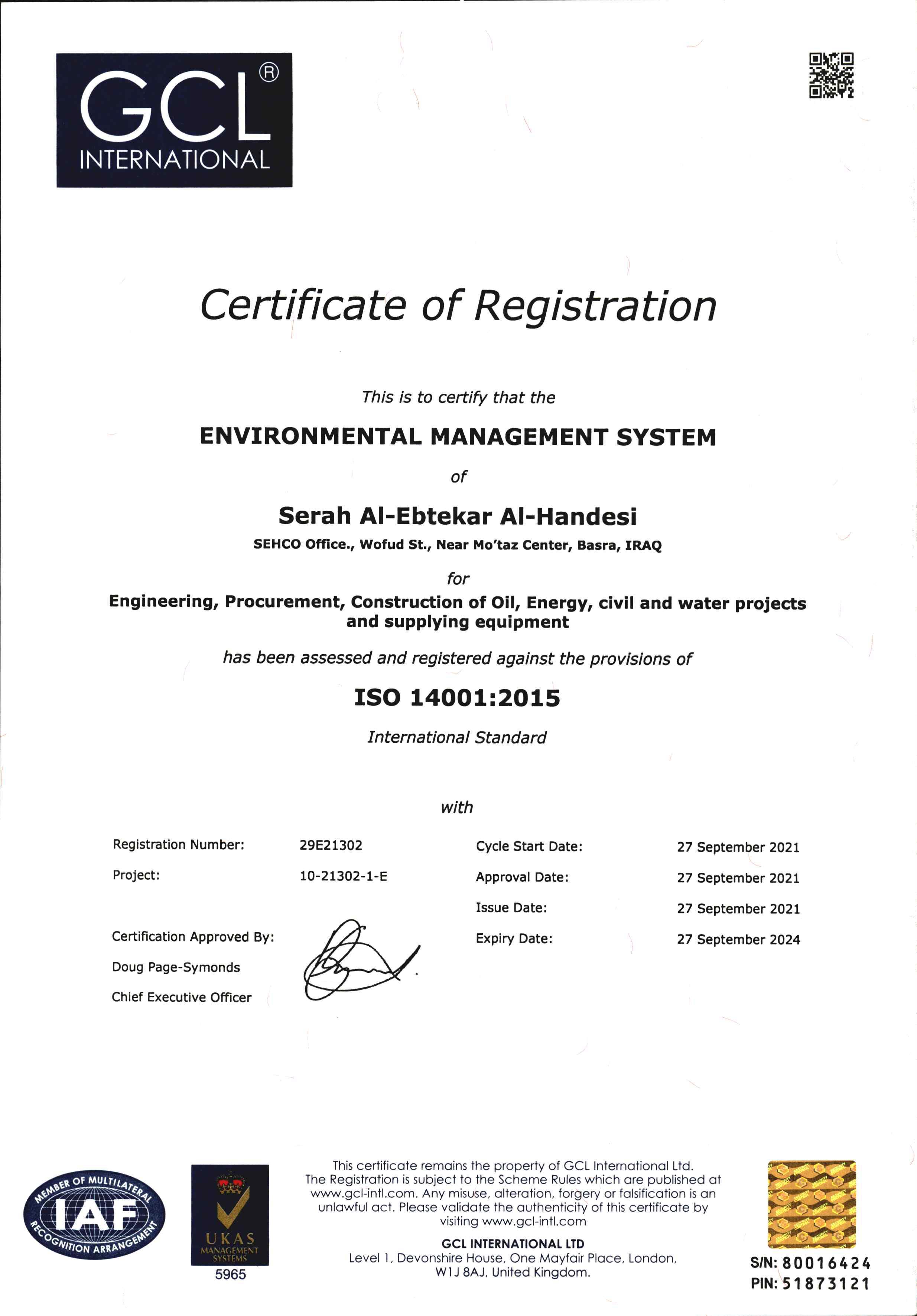 EMS ISO 14001 2015